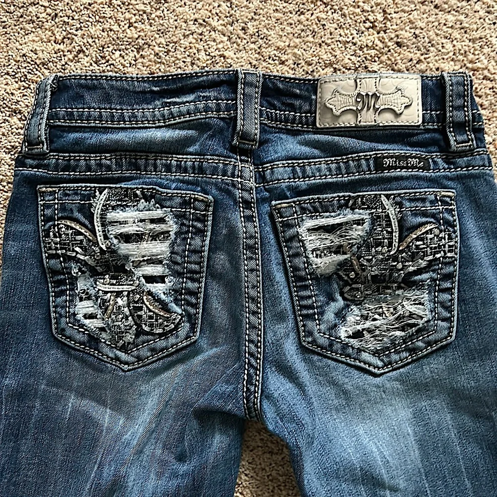 Miss Me Sexy Signature Slim Boot Blue Denim Jeans Pants **Size 26** 🔥🔥 - Picture 6 of 8